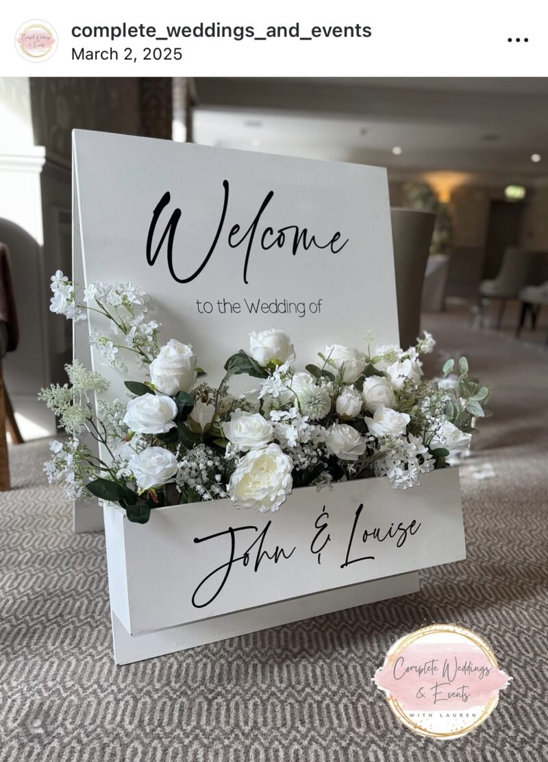 Flower Box Frame Sign A Frame Flower Box Sign - The Wedding CNC Co.