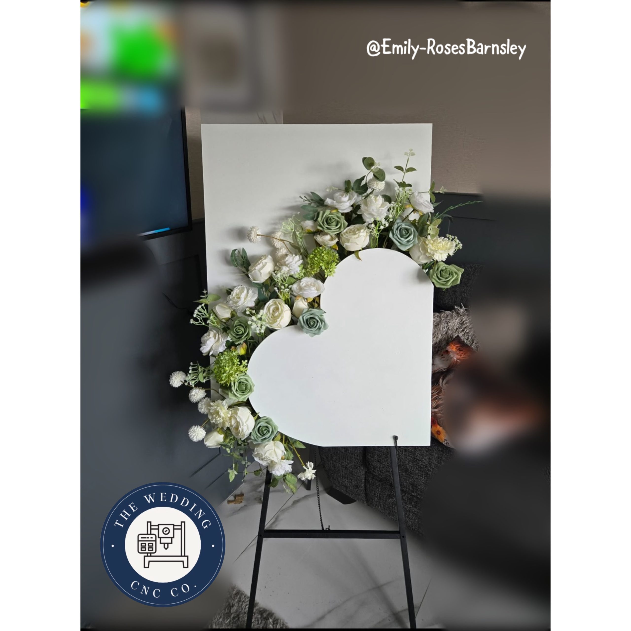 3D heart Welcome Sign